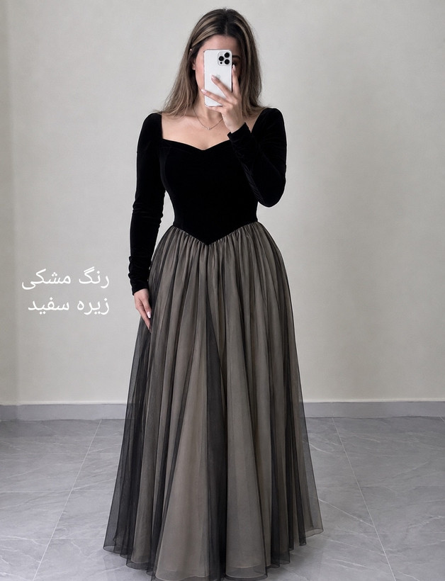 پیراهن مجلسی پرنسسی ملودی کد۴۰۰۰
